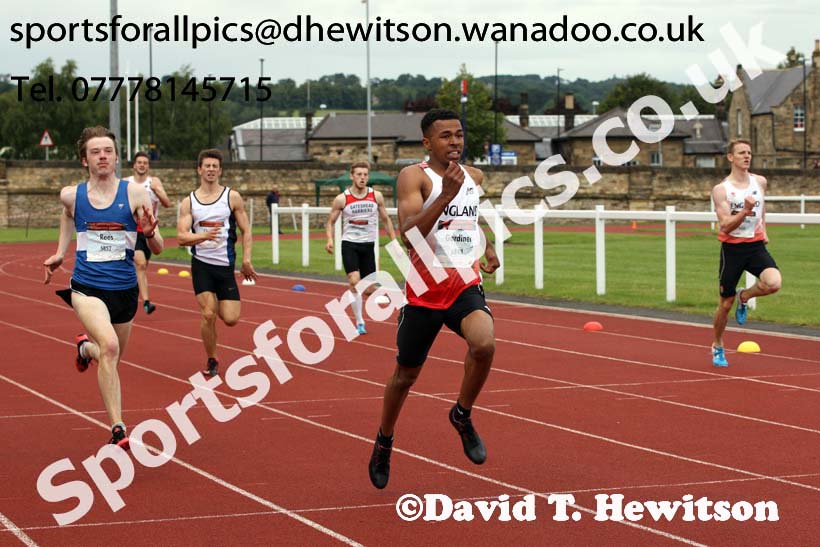 Mens under-20s 400 metres, EAP International Combined Events, Hexham Northumberland. Photo: David T. Hewitson/Sports for All Pics